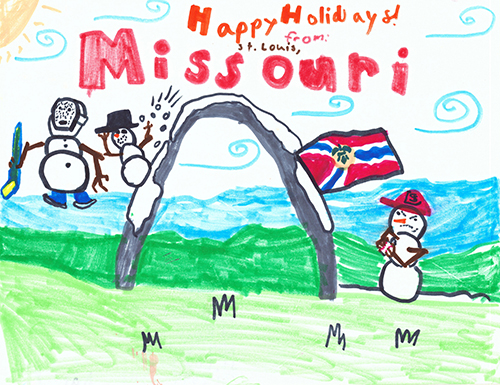 Honorable Mention 2015 Holiday Card Design Contest - Will Kreuter, 3rd grader at St. Roch School